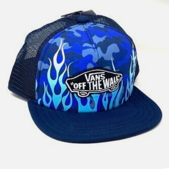 NWT Boy's Vans Classic Patchwork Trucker Trucker Plus Snapback Hat - Picture 2 of 8